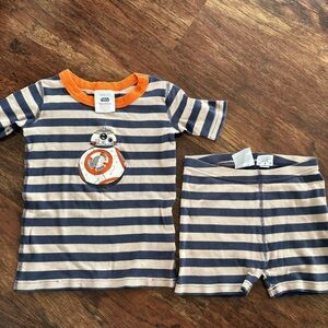 Hanna Andersson Star Wars BB-8 Organic Cotton Short Pajama Set Boys Size 5 110cm